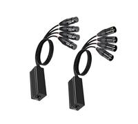 Xjdzineq Professional 4 Way XLR to RJ45 Networking Extender Set with Metal Housing for Stage and Studio Equipment Professional Sound Cable