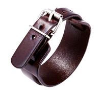 Xjdzineq Punk Adjustable Wrist Cuff Double Strap Leather Wristband Unisex Hand Accessory Punk Rock Leather Wristband