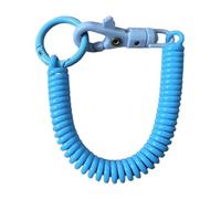 Xjdzineq Retractable Coil Elastic Keychain Retractable Spring Coiled Stretchy Spring, Spirals Keyring Spirals Keyring