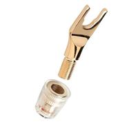 Xjdzineq Strong Y Fork Banana Plugs Adapter Oxygen Easy Copper Y Type Terminal Connector Suitable for Enhanced Cleanness Oxygen Easy Bronze