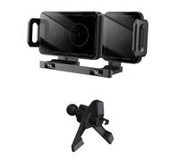 Xjdzineq Sturdy Car Phone Mount with Twin Coil Energy Transfer for Large Screen Devices and Foldable Display Models Anti Slip Phone Holder for Rough Roads