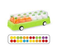 Xjdzineq Sturdy Educational Bus Toy with Geometric Blocks Improve Problem Solving Children Educational Toy Bus