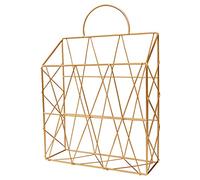 Xjdzineq Stylish Wall Mounted File Magazine Holder Hollow-out Mesh Iron Wire File Holder Rack Iron Bookends Floor Magazine Folder Metal Bookends for Shelves Decorative Heavy Duty Black