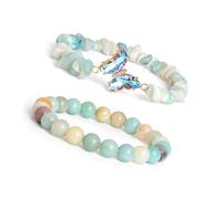 Xjdzineq Unique Butterfly Wrist Chain Jewelry Eye Cathching Crystal Butterfly with Natural Stone Beads for Fashion Lover Layered Stone