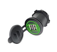 Xjdzineq USB Charging Socket 12V-24V Power Outlet 2.1A Double Outlet with Waterproof Caps Rings Light Port for Car Truck USB Socket