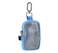Xjdzineq Zippered Story Card Holder Pouch, Sk y blue, C | Front Mesh Viewing Pocket, Detachable Clip, Compact Organizer Case Daily Use