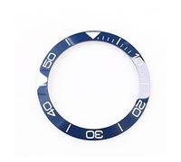 XJEIVJIC 38.7mm Ceramic Bezel Luminous Insert 41mm Dial Compatible with Conquest L3 Watch Face Black Blue Green Watch Replace Accessories Lasting (Color : Blue)