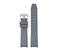 XJEIVJIC Bracelet de montre en caoutchouc fluor naturel avec extrémité incurvée de 20 mm bracelet - Vert Submariner Explorer 2