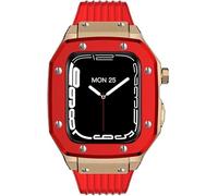 XJEIVJIC Bracelet de montre en métal et silicone, 8 7 6 5 4 SE, kit de mod iWatch 44 mm, 45 mm