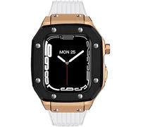XJEIVJIC Bracelet de montre en métal et silicone, 8 7 6 5 4 SE, kit de mod iWatch 44 mm, 45 mm