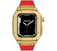XJEIVJIC Bracelet de montre en métal et silicone, 8 7 6 5 4 SE, kit de mod iWatch 44 mm, 45 mm