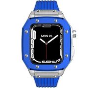 XJEIVJIC Bracelet de montre en métal et silicone, 8 7 6 5 4 SE, kit de mod iWatch 44 mm, 45 mm