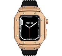 XJEIVJIC Bracelet de montre en métal et silicone, 8 7 6 5 4 SE, kit de mod iWatch 44 mm, 45 mm