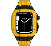 XJEIVJIC Bracelet de montre en métal et silicone, 8 7 6 5 4 SE, kit de mod iWatch 44 mm, 45 mm