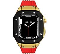 XJEIVJIC Bracelet de montre en métal et silicone, 8 7 6 5 4 SE, kit de mod iWatch 44 mm, 45 mm