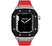 XJEIVJIC Bracelet de montre en métal et silicone, 8 7 6 5 4 SE, kit de mod iWatch 44 mm, 45 mm