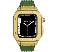 XJEIVJIC Bracelet de montre en métal et silicone, 8 7 6 5 4 SE, kit de mod iWatch 44 mm, 45 mm