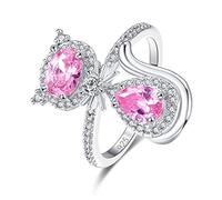 XJEIVJIC Cat Shape Cubic Zirconia Ring Elegant Inlaid with Rhinestone for Ladies Ring Wedding Party Banquet
