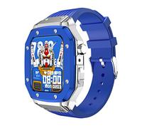XJEIVJIC Kit de modification Band Case 44 mm 45 mm 42 mm iWatch Series 7 6 5 4 SE Bracelet de montre en silicone + en acier inoxydable