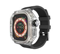 XJEIVJIC Kit de modification de et bracelet de montre, Ultra 8, étui transparent iWatch Series 49 mm Sport Rubber Band Mod Kit Accessoires