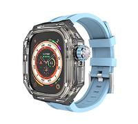 XJEIVJIC Kit de modification de et bracelet de montre, Ultra 8, étui transparent iWatch Series 49 mm Sport Rubber Band Mod Kit Accessoires