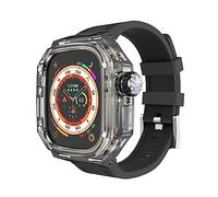 XJEIVJIC Kit de modification de et bracelet de montre, Ultra 8, étui transparent iWatch Series 49 mm Sport Rubber Band Mod Kit Accessoires