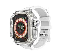 XJEIVJIC Kit de modification de et bracelet de montre, Ultra 8, étui transparent iWatch Series 49 mm Sport Rubber Band Mod Kit Accessoires