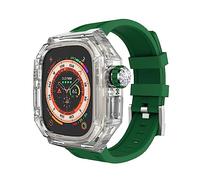 XJEIVJIC Kit de modification de et bracelet de montre, Ultra 8, étui transparent iWatch Series 49 mm Sport Rubber Band Mod Kit Accessoires