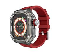 XJEIVJIC Kit de modification de et bracelet de montre, Ultra 8, étui transparent iWatch Series 49 mm Sport Rubber Band Mod Kit Accessoires