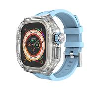 XJEIVJIC Kit de modification de et bracelet de montre, Ultra 8, étui transparent iWatch Series 49 mm Sport Rubber Band Mod Kit Accessoires