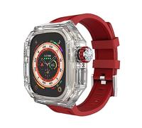XJEIVJIC Kit de modification de et bracelet de montre, Ultra 8, étui transparent iWatch Series 49 mm Sport Rubber Band Mod Kit Accessoires