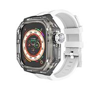 XJEIVJIC Kit de modification de et bracelet de montre, Ultra 8, étui transparent iWatch Series 49 mm Sport Rubber Band Mod Kit Accessoires