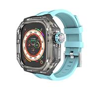 XJEIVJIC Kit de modification de et bracelet de montre, Ultra 8, étui transparent iWatch Series 49 mm Sport Rubber Band Mod Kit Accessoires