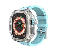 XJEIVJIC Kit de modification de et bracelet de montre, Ultra 8, étui transparent iWatch Series 49 mm Sport Rubber Band Mod Kit Accessoires