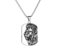 XJEIVJIC Necklaces Fashion Jewellery Men's Animal Lion Pendant Necklace Sliding Shark Pendant Party Accessories Gifts