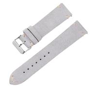 XJEIVJIC Replacement Watchbands 18/20/22mm Men's Soft Suede Leather Watch Strap with Quick Release Spring Bar(Light Grey,18mm)