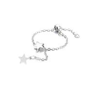 XJEIVJIC Star Link Chain Statement Ring for Women Stacking Tail Finger Band Unique Adjustable Eternity Promise Engagement Ring Dangling Star Chic Delicate Gifts Birthday Xmas