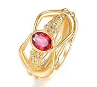 XJEIVJIC Women's Engagement Ring with Oval Cut Created Mystic Cubic Zirconia Rings Wedding for Womenfriend Engagement Rings