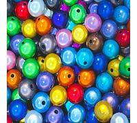 XJHDS 500pcs Assorted Acrylic Miracle Beads, 4mm 3D Illusion Reflective Beads for DIY Jewelry Making, Bracelet, Necklace, Crafts Accessories