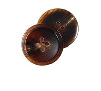 XJHHS 10PCS 15-28mm Real Horn Buttons For Suits Real Buffalo Horn Blazer Buttons Large Size Brown Horn Button Coat Suit Buttons For Men/Women