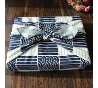 XJHHS 80 * 80CM 1/2PCS Navy stripe Printed Fabric Wrapping Cloth Gift Wrap Cloth Japanese Style Reusable Cotton Wrapping Sheet For Gift Package