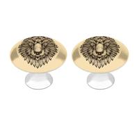 XJHMMAEASD Cabinet Hardware Knobs Wolf Decorative Pulls Handles Drawer Dresser Knobs for Cupboard Wardrobes 2 PCS