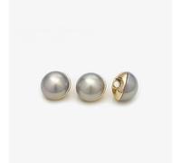 XJHWD 10-22MM 10PCS Pink/Purple Red Pearl Ball Buttons Round Pearl Buttons For Sewing Faux Pearl Flat Back Buttons Metal Shank Buttons
