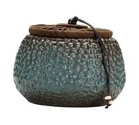 XJHWD 12 * 9CM 600ML Hammer Pattern Ceramic Tea Canister With Lid Chinese Ceramic Coffee And Tea Storage Jars For Kitchen Canisters Coffee Bean Tin