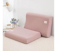 XJHWD 1Pc Cotton Pillowcases, Comfortable Covers for Memory Foam Pillows, Pillow Case for Latex Pillows, Soft for Home, Hotel, Hospital,pink 40x60cm pillowcase,1pc