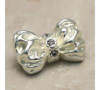 XJHWD 6/12 pcs 22 * 14MM Silver Alloy Pearl Bow Buttons Round Pearl Buttons For Sewing Faux Pearl Flat Back Buttons Metal Shank Buttons