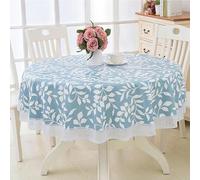 XJHWD Dia 150-220CM Ruffle Lace Large Round Pvc Table Cloth Wipe Clean Pvc Table Cloth Round Table For Circular Table Home Tablecloth Waterproof