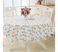 XJHWD Dia 150-220CM Ruffle Lace Large Round Pvc Table Cloth Wipe Clean Pvc Table Cloth Round Table For Circular Table Home Tablecloth Waterproof