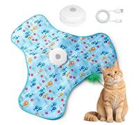XJJAUGKLY Interactive Cat Toy with Automatic Feather, Electric Cat Toy with Mouse Sounds, 3 Play Modes for Varied Fun for Indoor Cats, Kittens and Adults