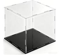 XJJDCB Clear Acrylic Showcase with Black Base, Dustproof Collector Case for Action Figures, Models, Toys and Collectibles, 35cm Height,30x30cm